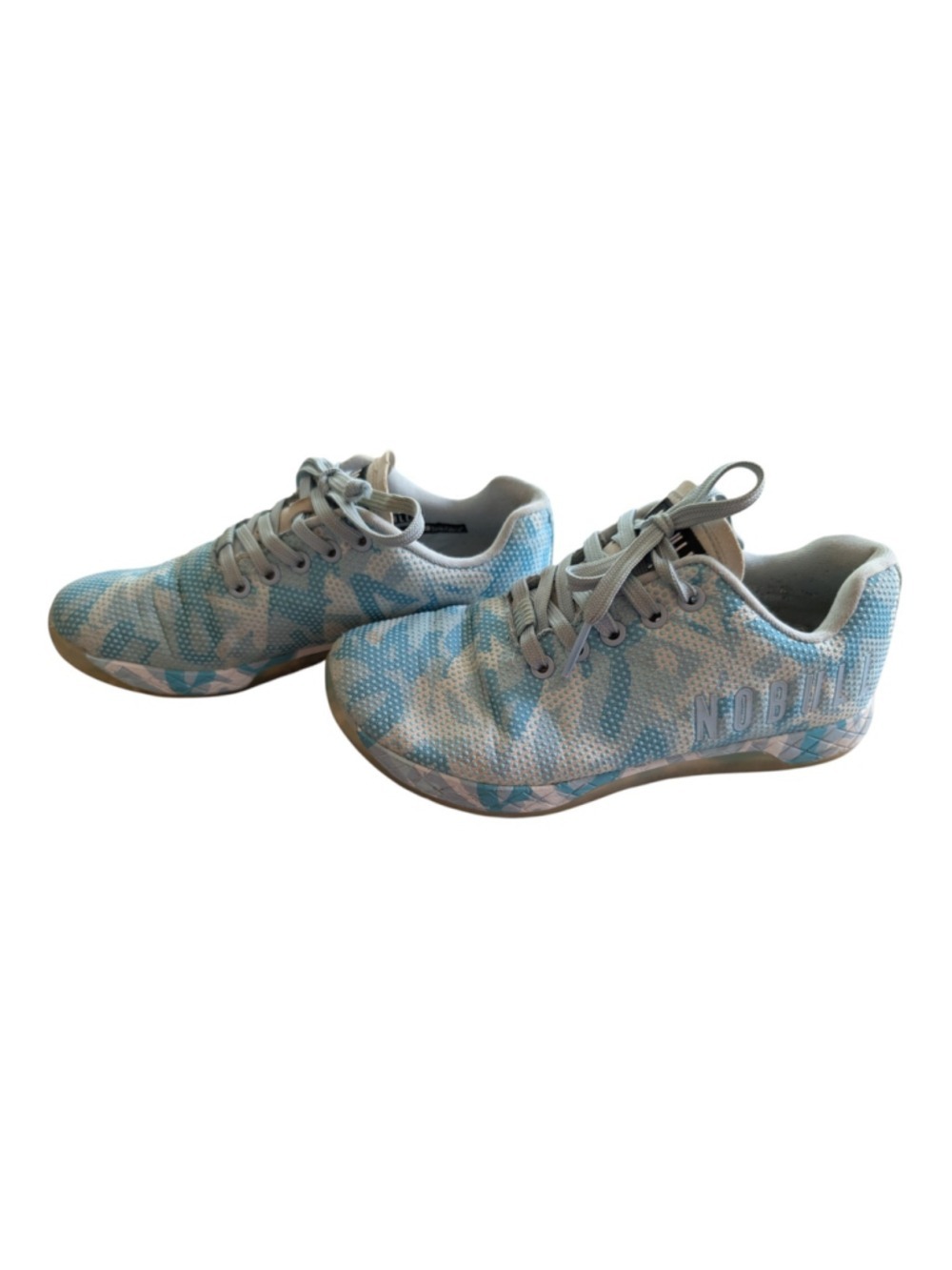 NOBULL Toomey Women's Size 7 SuperFabric Athletic Trainers Blue Gray Camo Shoes